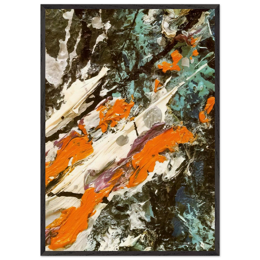 FULL FATHOM FIVE - Jackson Pollock Framed Art Print – Black Wooden Frame - Default Title - -Framed Art Print