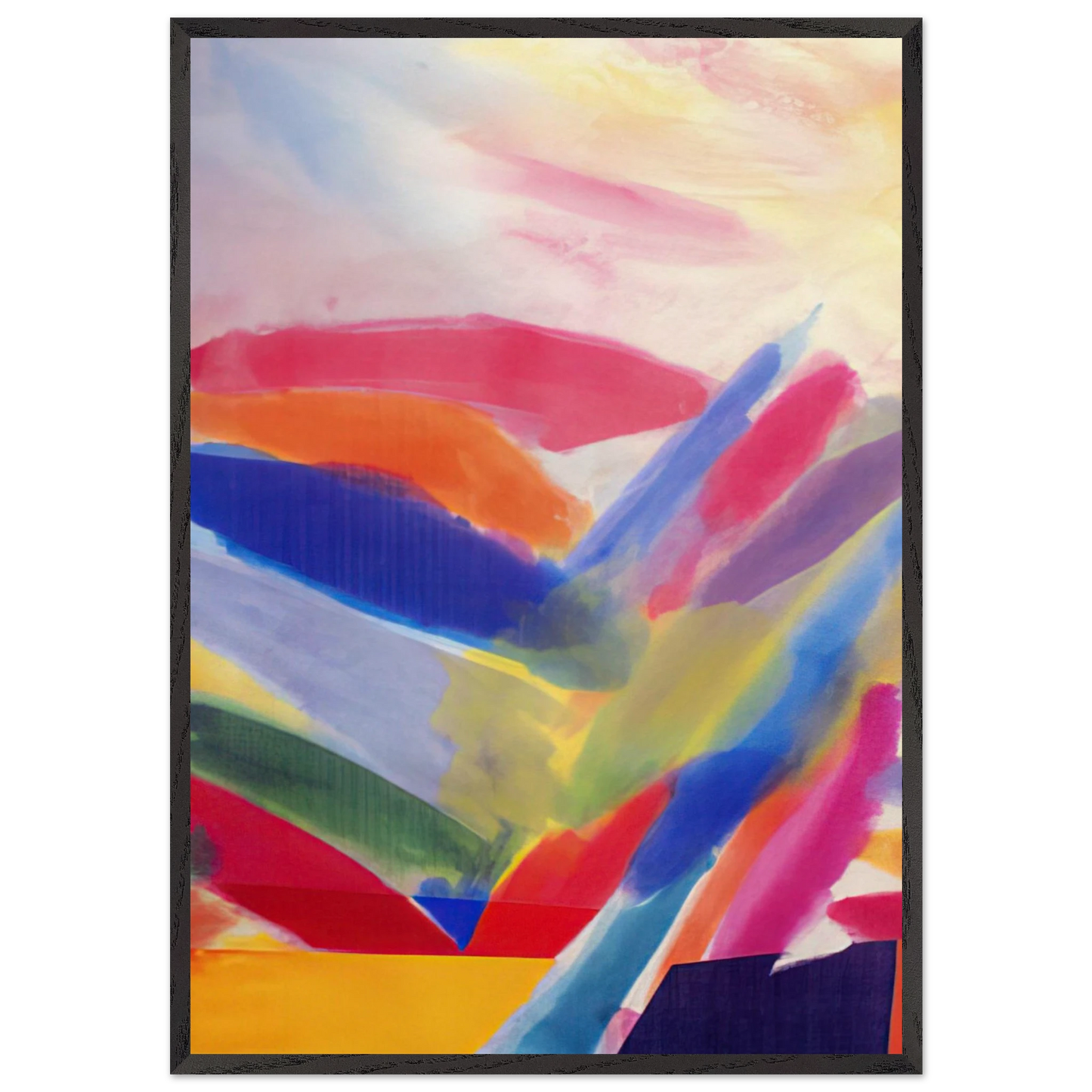 When We Were Young Again - 1997 - Ronnie Landfield Framed Art Print – Black Wooden Frame - Default Title - -Framed Art Print