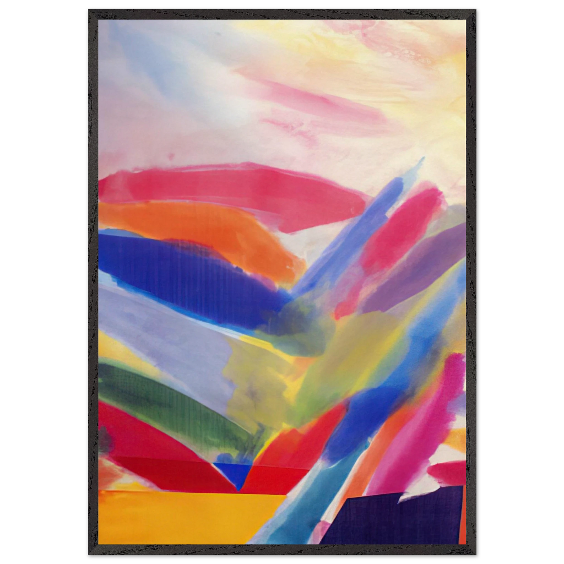 When We Were Young Again - 1997 - Ronnie Landfield Framed Art Print – Black Wooden Frame - Default Title - -Framed Art Print