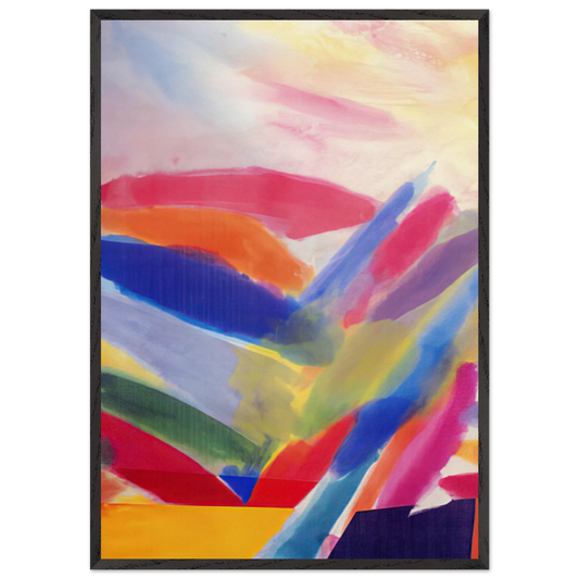 When We Were Young Again - 1997 - Ronnie Landfield Framed Art Print – Black Wooden Frame - Default Title - -Framed Art Print