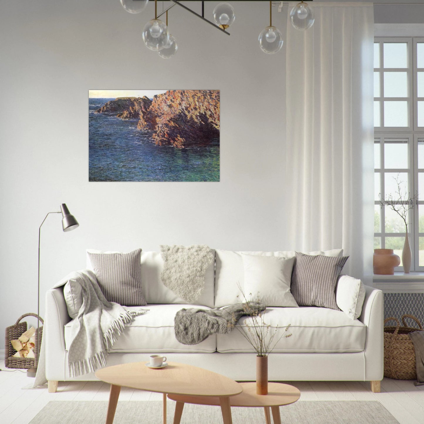 The Grotto of Port-Domois - claude monet Brushed Aluminum Print - 70x100 cm / 28x40 inches | claude monet Aluminum Print | claude monet Prints