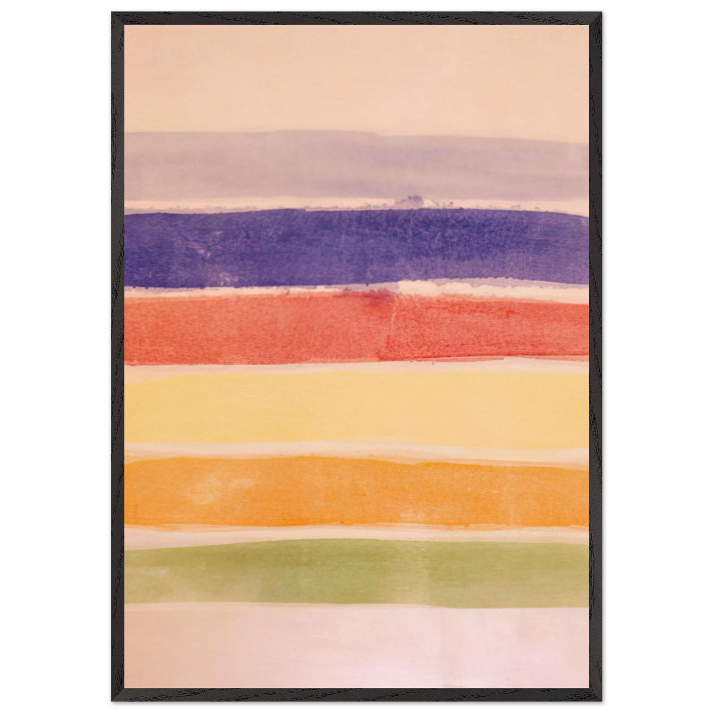 Meadow - 1981 - Ronnie Landfield Framed Art Print – Black Wooden Frame - Default Title - -Framed Art Print