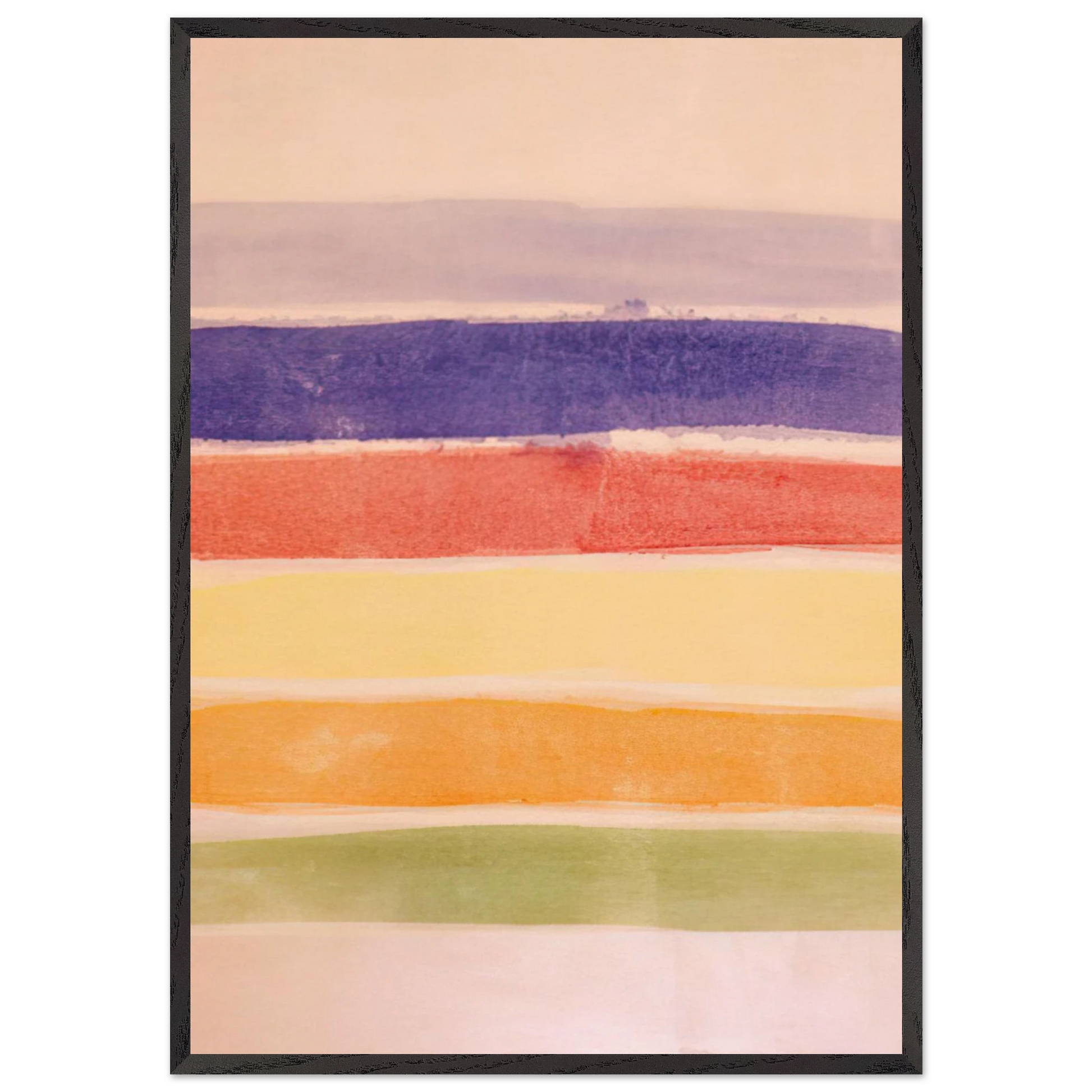 Meadow - 1981 - Ronnie Landfield Framed Art Print – Black Wooden Frame - Default Title - -Framed Art Print