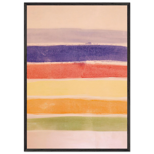 Meadow - 1981 - Ronnie Landfield Framed Art Print – Black Wooden Frame - Default Title - -Framed Art Print