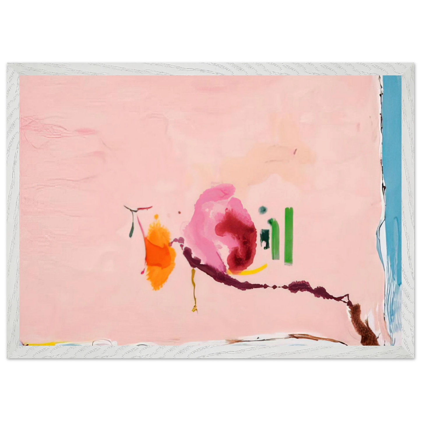 Helen Frankenthaler - Flirt - 1995 Wall art - 30x40 cm / 12x16 inches - Premium Wooden Framed Poster With Fine Art Paper - Black frame