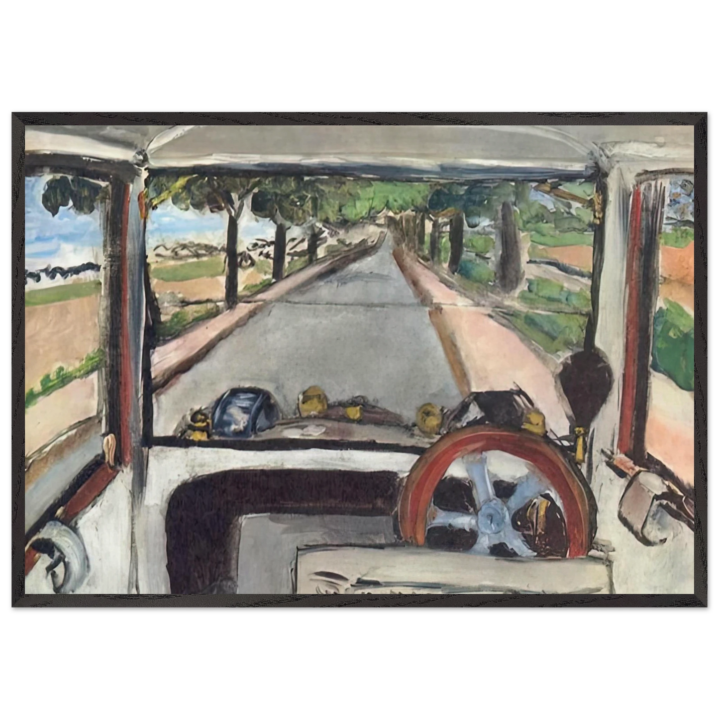 THE WINDSHIELD 1917 0 - Henri Matisse Framed Art Print – Black Wooden Frame - Default Title - -Framed Art Print