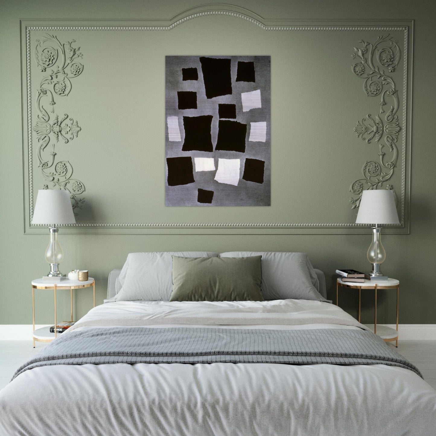 Squares or Rectangles Arranged According to the Laws of Chance - Jean Arp Brushed Aluminum Print - 70x100 cm / 28x40 inches | Jean Arp Aluminum Print | Jean Arp Prints