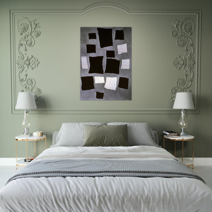 Squares or Rectangles Arranged According to the Laws of Chance - Jean Arp Brushed Aluminum Print - 70x100 cm / 28x40 inches | Jean Arp Aluminum Print | Jean Arp Prints