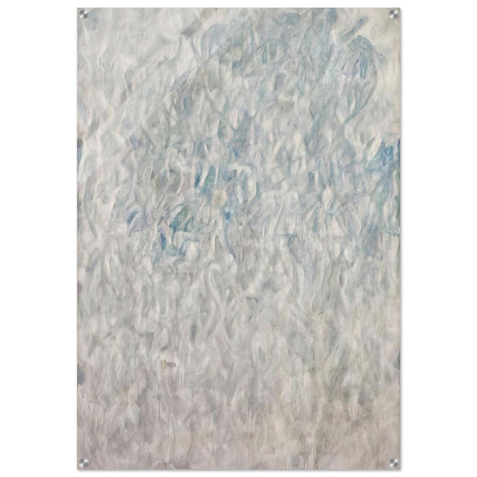 Amerika  Grey Blue  - Sam Francis Acrylic Print - 70x100 cm / 28x40″ inches | Sam Francis Wall Art | Sam Francis Prints
