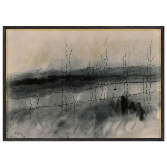 MYSTIC RIVER 1951 - Lyonel Feininger Framed Art Print – Black Wooden Frame - Default Title - -Framed Art Print