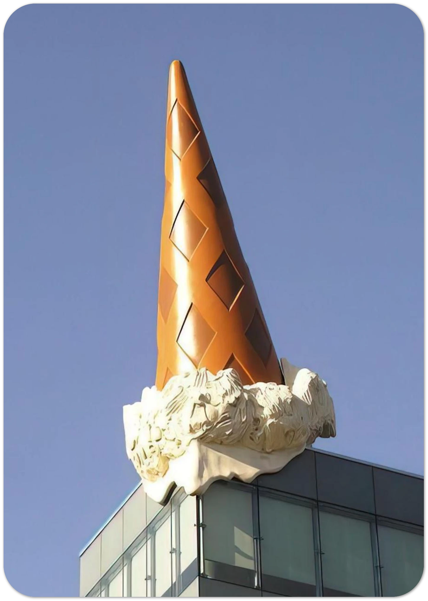 DROPPED CONE COLLABORATION WITH VAN BRUGGEN 2001 By Claes Oldenburg Pack of 10 Post Cards | Claes Oldenburg Post Cards | A6 (10.5 x 14.8 cm) - 4.1 x 5.8 inches