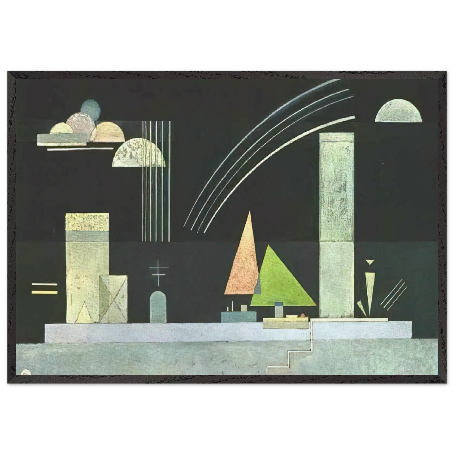 AT REST - Wassily Kandinsky Framed Art Print – Black Wooden Frame - Default Title - -Framed Art Print