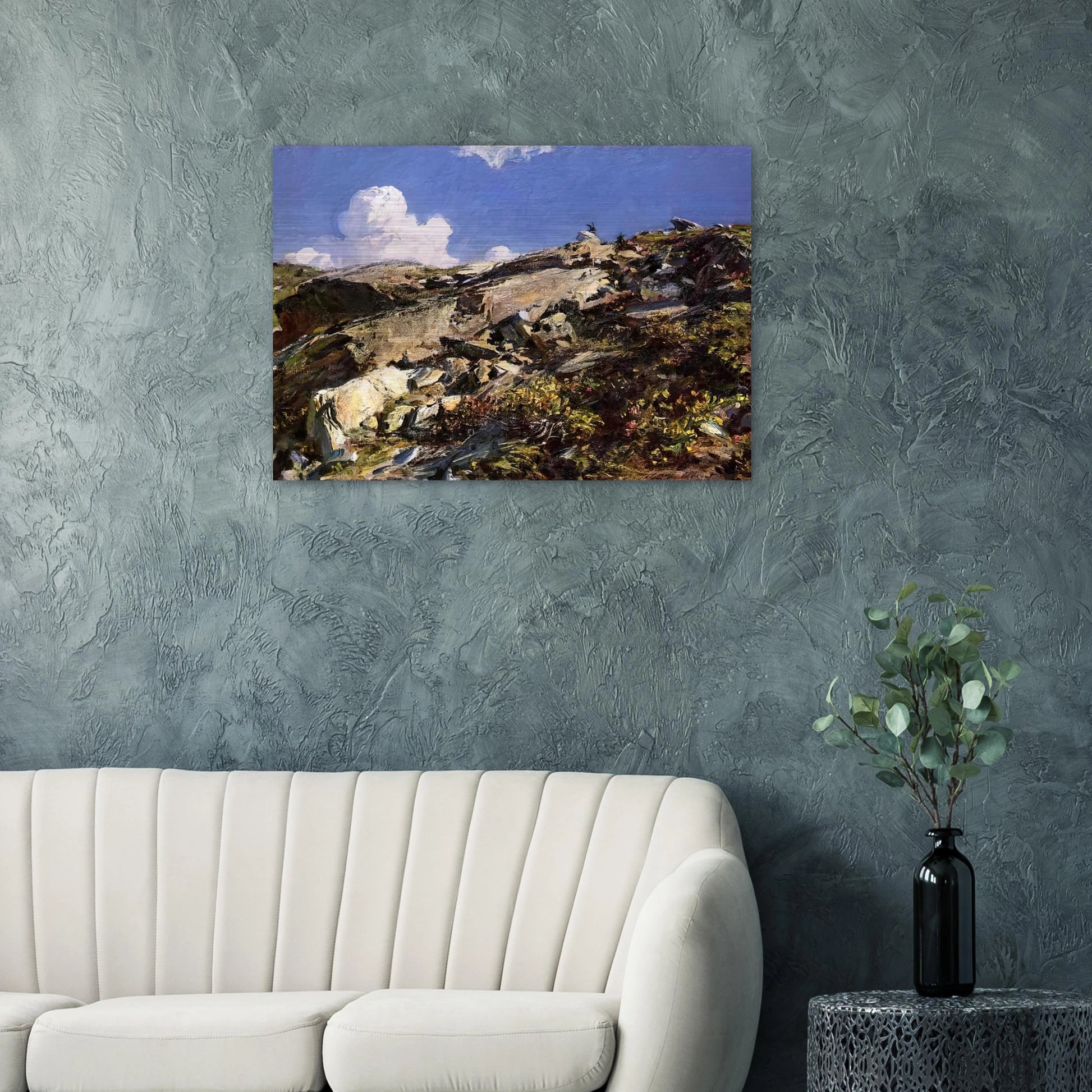 In the Alps - John Singer Sargent Brushed Aluminum Print - 70x100 cm / 28x40 inches | John Singer Sargent Aluminum Print | John Singer Sargent Prints