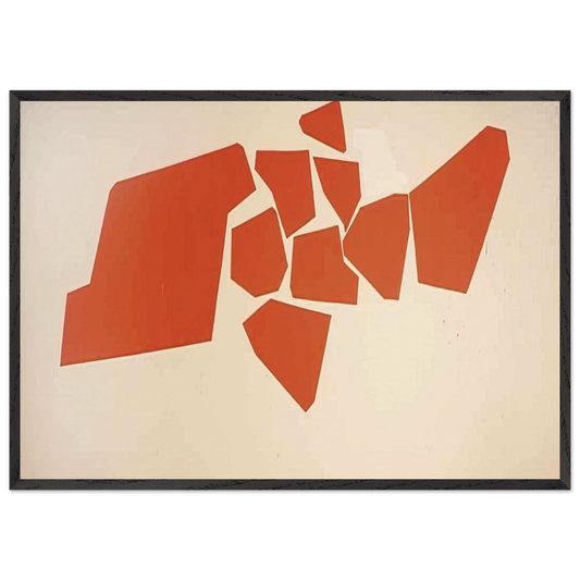 Large Fragemented Shapes - 1968 - Robert Goodnough Framed Art Print – Black Wooden Frame - Default Title - -Framed Art Print