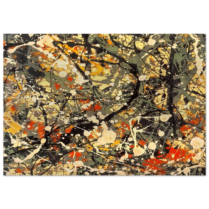 NUMBER 8 DETAIL - Jackson Pollock Brushed Aluminum Print - 70x100 cm / 28x40 inches | Jackson Pollock Aluminum Print | Jackson Pollock Prints