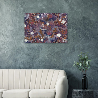 Ngarlu - 1994 - Clifford Possum Tjapaltjarri Brushed Aluminum Print - 70x100 cm / 28x40 inches | Clifford Possum Tjapaltjarri Aluminum Print | Clifford Possum Tjapaltjarri Prints