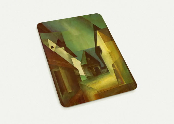 GABERNDORF II 1924 By Lyonel Feininger Pack of 10 Post Cards | Lyonel Feininger Post Cards | A6 (10.5 x 14.8 cm) - 4.1 x 5.8 inches