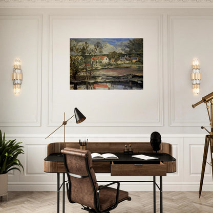 In the Oise Valley - Paul Cézanne Brushed Aluminum Print - 70x100 cm / 28x40 inches | Paul Cézanne Aluminum Print | Paul Cézanne Prints