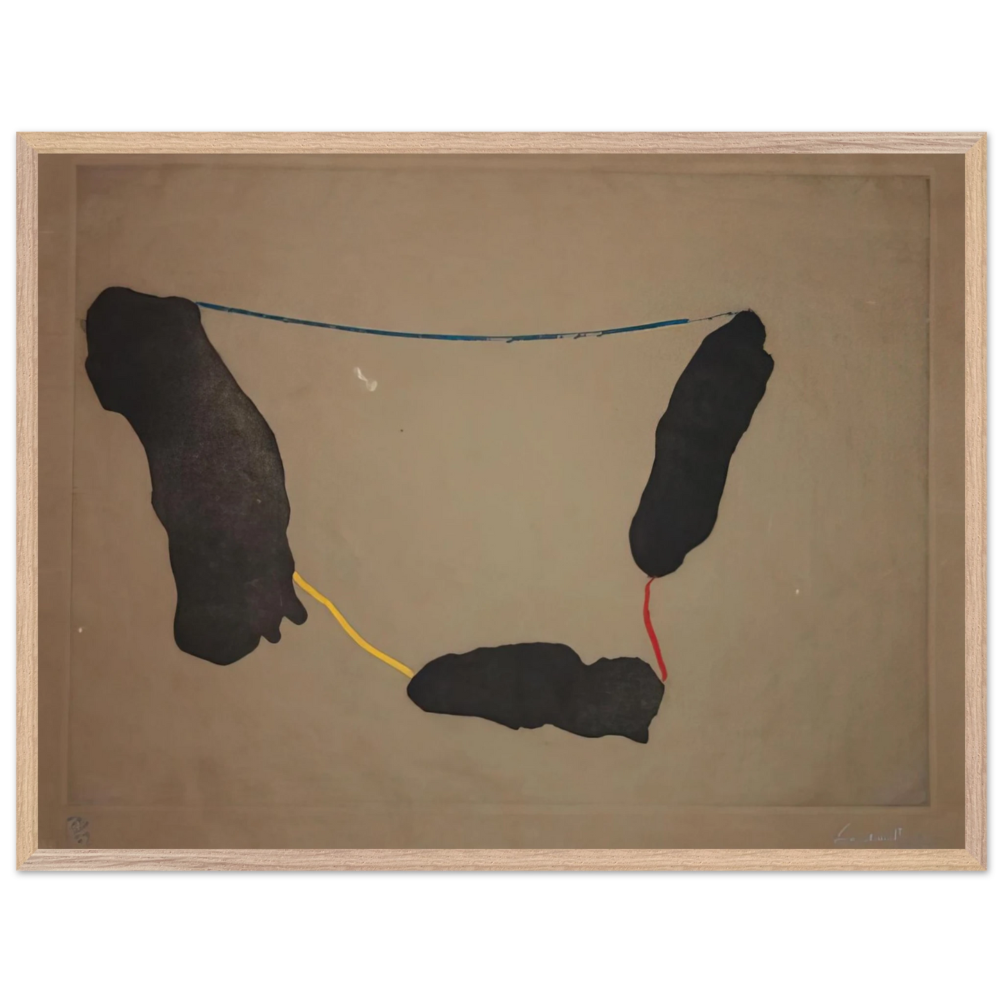 Helen Frankenthaler - Connected By Joy - 1973 Wall art - 30x40 cm / 12x16 inches - Premium Wooden Framed Poster With Fine Art Paper - Wood frame