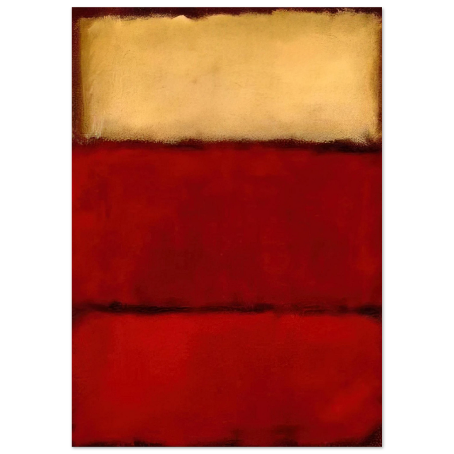 Mark Rothko - Red - 1964 Wall Art - 60x80 cm / 24x32 inches - Premium Wooden Framed Poster With Fine Art Paper - White frame