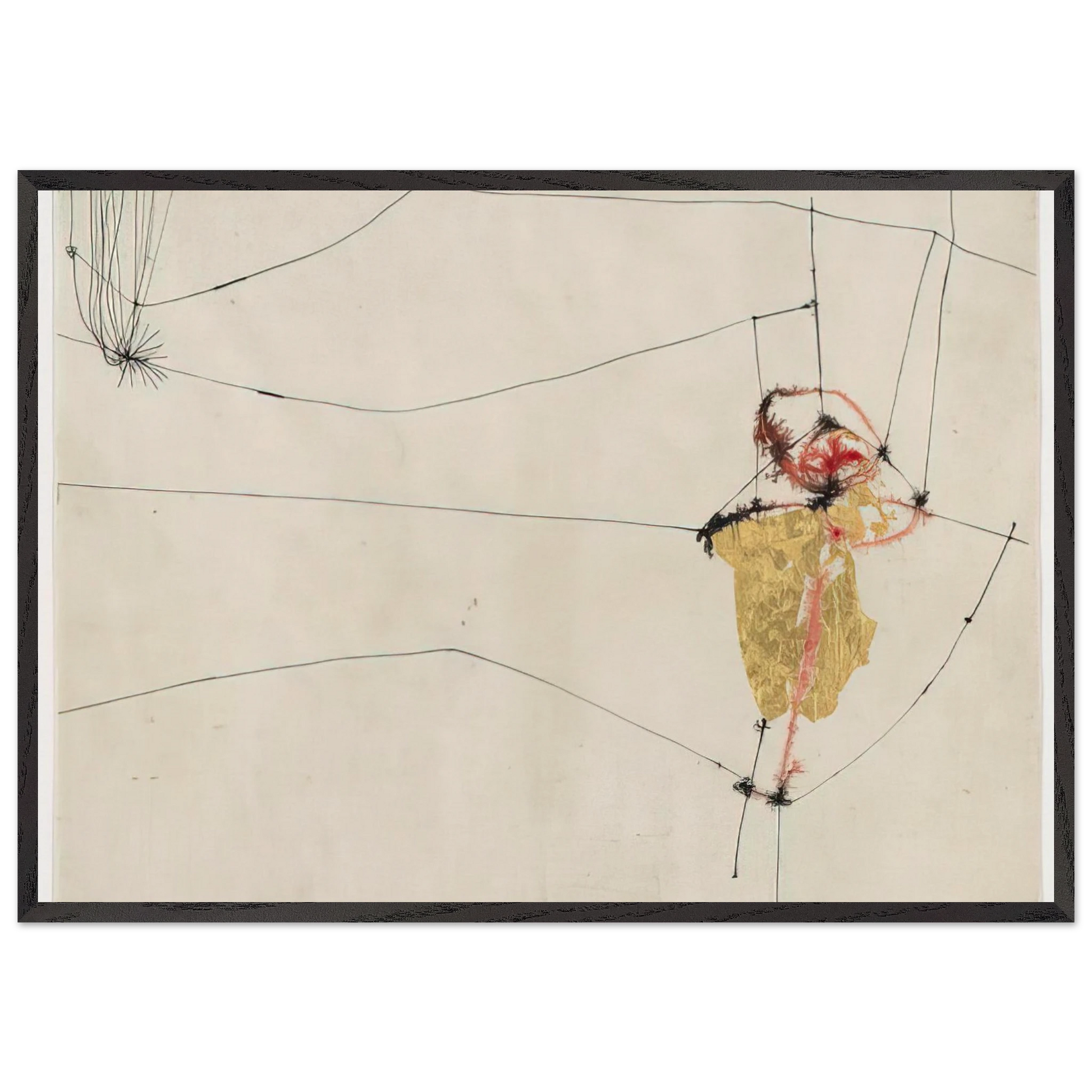 Cover for 17 variazioni su temi proposti per una pura ideologia fonetica - 1955 - Alberto Burri Framed Art Print – Black Wooden Frame - Default Title - -Framed Art Print