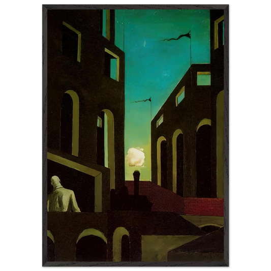 HAPPINESS OF RETURNING 1915 - Giorgio de Chirico Framed Art Print – Black Wooden Frame - Default Title - -Framed Art Print