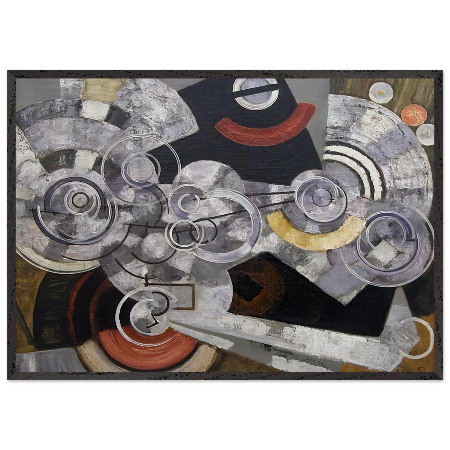 Fanny Machine - The machinery - Frantisek Kupka Framed Art Print – Black Wooden Frame - Default Title - -Framed Art Print