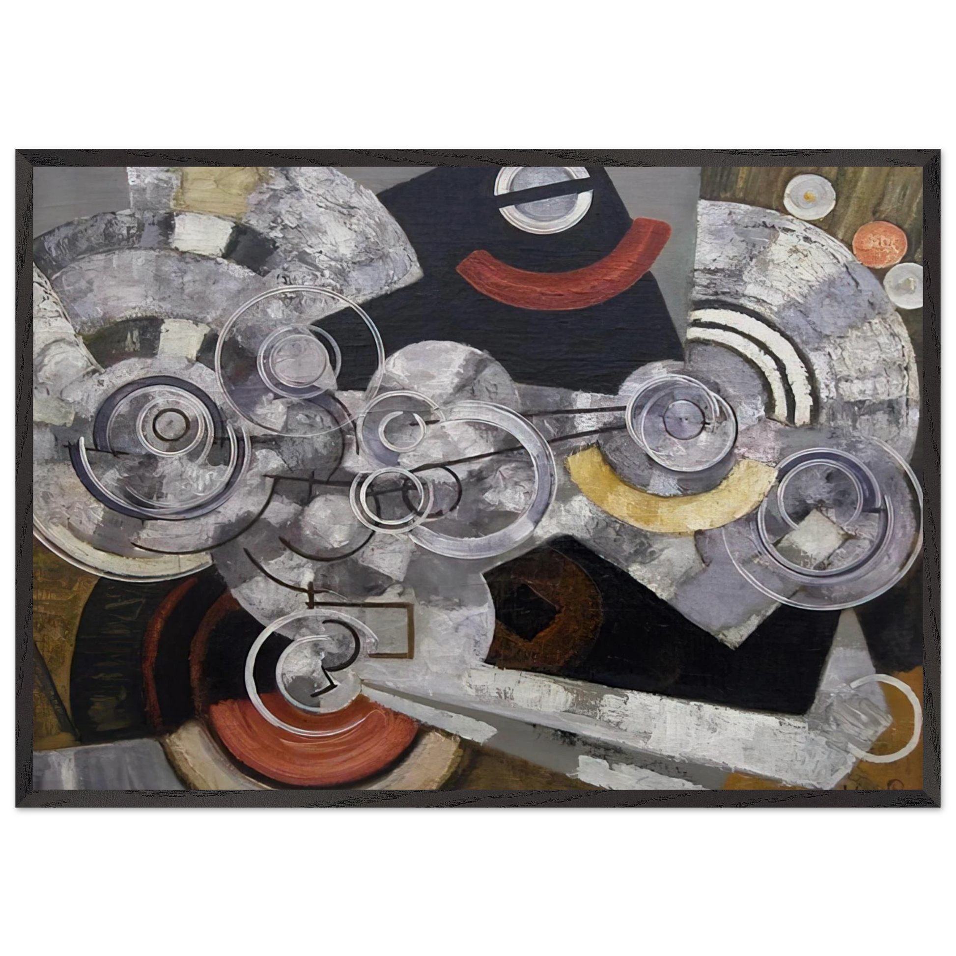 Fanny Machine - The machinery - Frantisek Kupka Framed Art Print – Black Wooden Frame - Default Title - -Framed Art Print