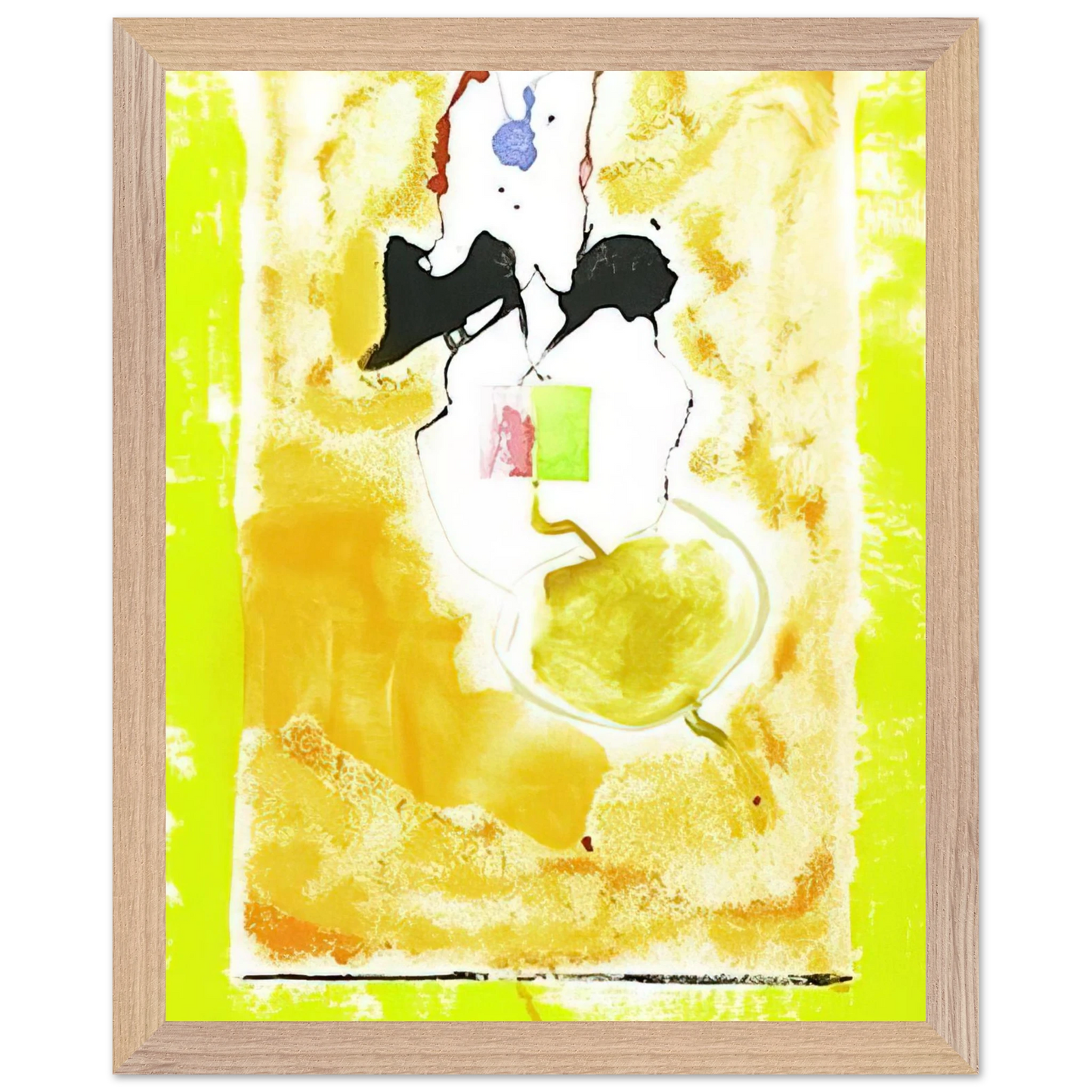 Helen Frankenthaler - Solar Imp - 2001 Wall art - 60x80 cm / 24x32 inches - Premium Wooden Framed Poster With Fine Art Paper - Wood frame