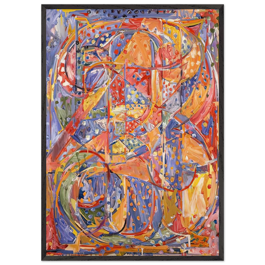 0 THROUGH 9 - Jasper Johns Framed Art Print – Black Wooden Frame - Default Title - -Framed Art Print