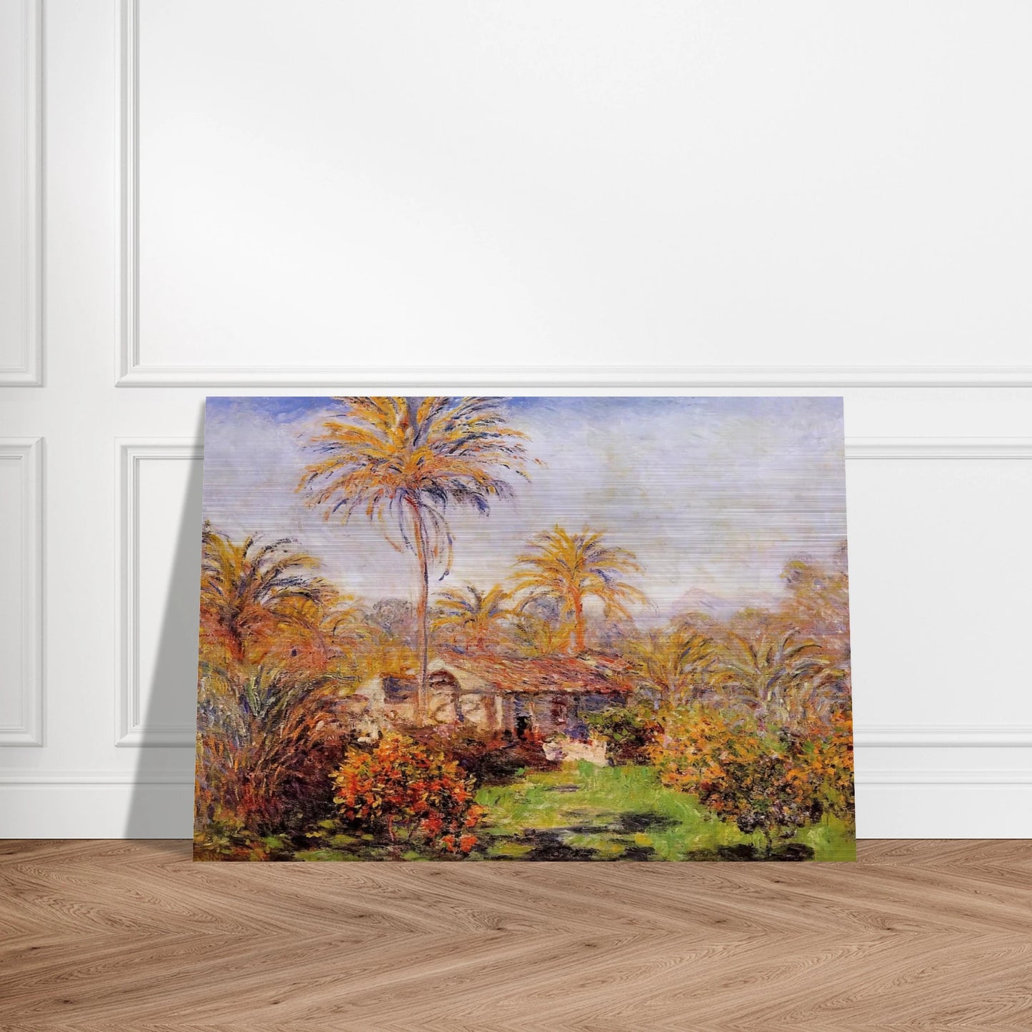 Small Country Farm in Bordighera - claude monet Brushed Aluminum Print - 70x100 cm / 28x40 inches | claude monet Aluminum Print | claude monet Prints