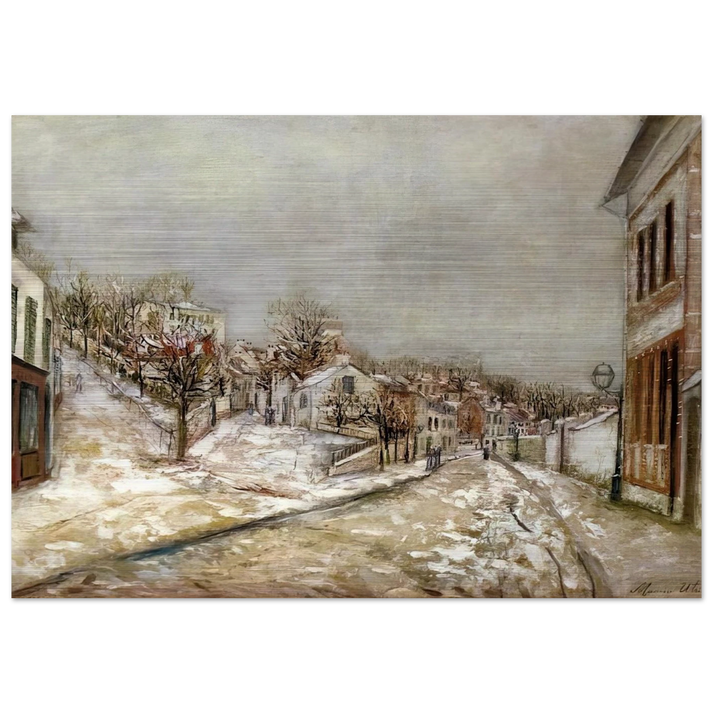 VIEW OF PONTOISE - Maurice Utrillo Brushed Aluminum Print - 70x100 cm / 28x40 inches | Maurice Utrillo Aluminum Print | Maurice Utrillo Prints