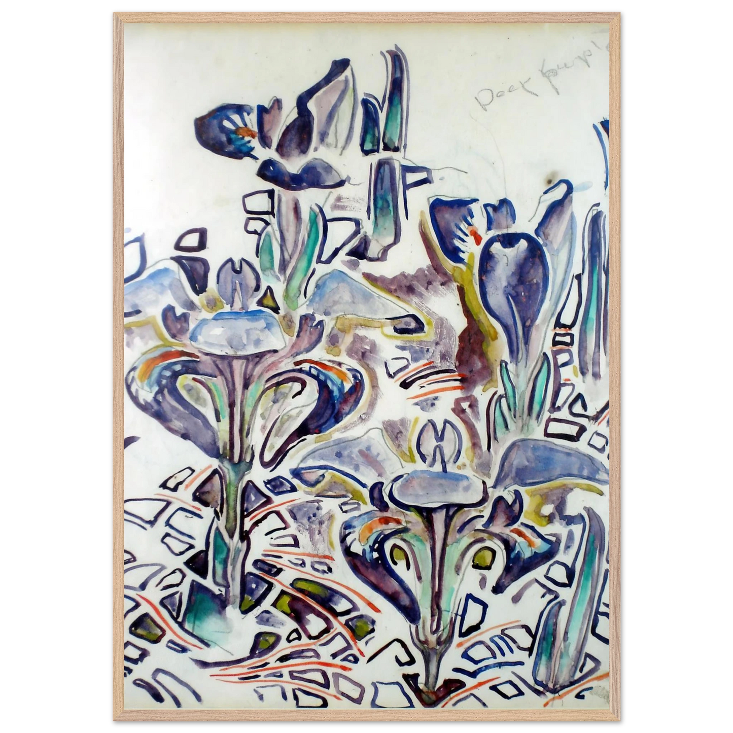 Walter Inglis Anderson - Walter Anderson Wall art - 28x43  cm / XL (11x17 Inches) - Premium Wooden Framed Poster With Fine Art Paper - Black frame