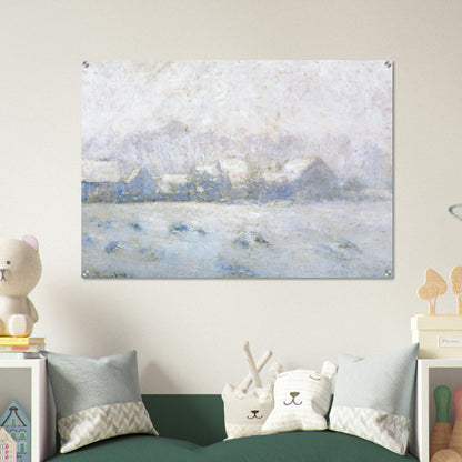 Snow Effect, Giverny - claude monet Acrylic Print - 70x100 cm / 28x40″ inches