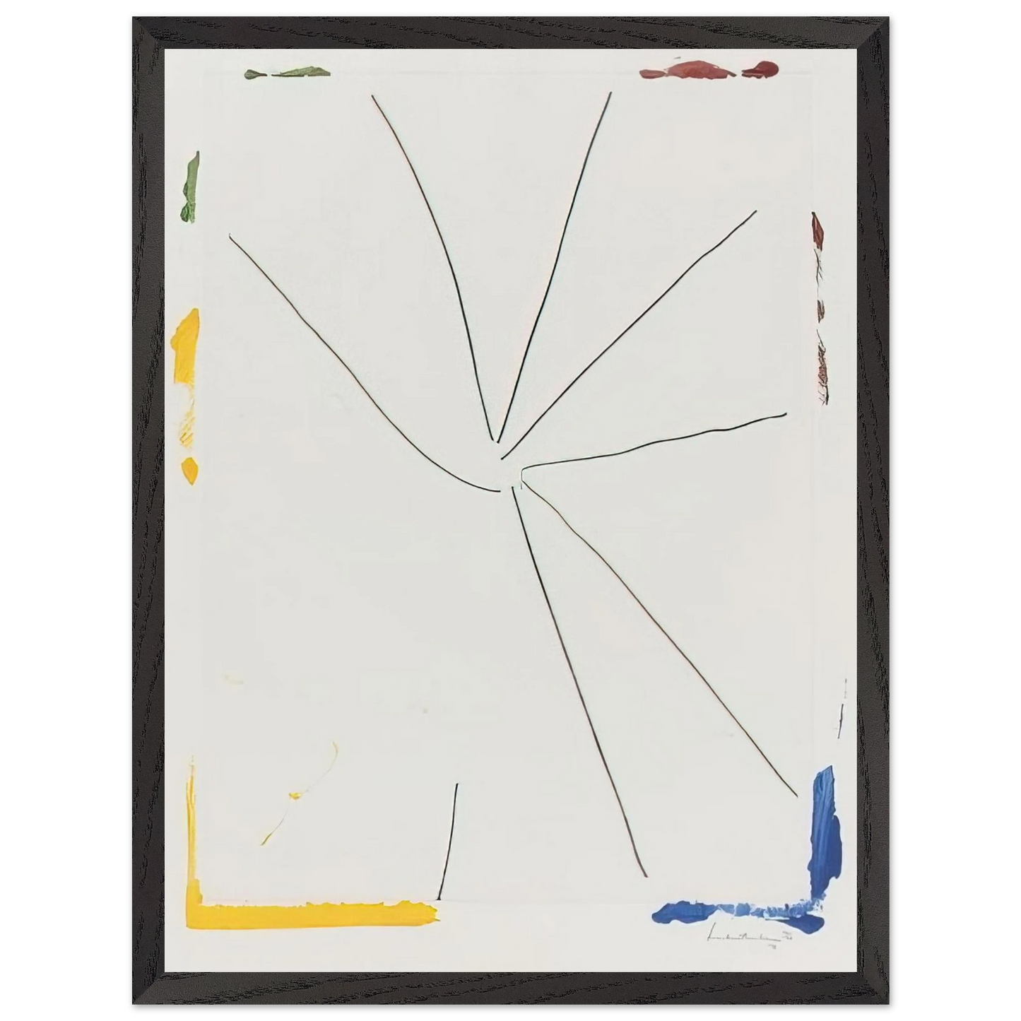 Helen Frankenthaler - Free Wheeling - 1971 Wall art - 60x80 cm / 24x32 Inches - Premium Wooden Framed Poster With Fine Art Paper - White frame