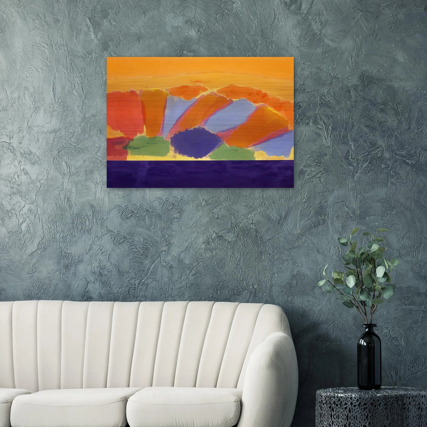 Uriel - 1978 - Ronnie Landfield Brushed Aluminum Print - 70x100 cm / 28x40 inches | Ronnie Landfield Aluminum Print | Ronnie Landfield Prints