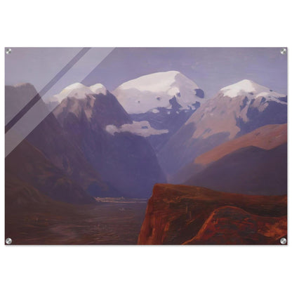 Snow tops - Arkhyp Kuindzhi Acrylic Print - 70x100 cm / 28x40″ inches | Arkhyp Kuindzhi Wall Art | Arkhyp Kuindzhi Prints