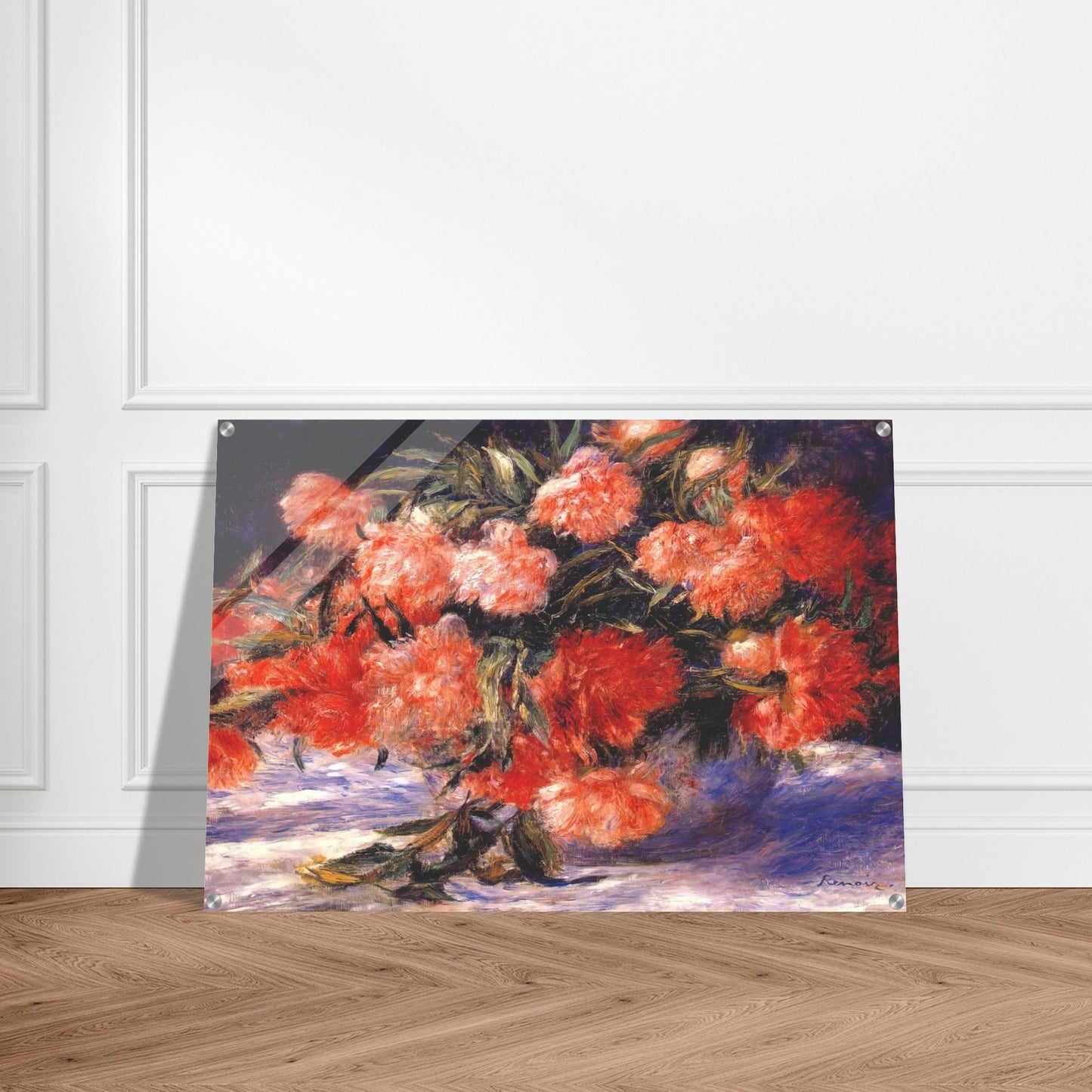 Peonies - Pierre-Auguste Renoir Acrylic Print - 70x100 cm / 28x40″ inches