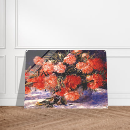 Peonies - Pierre-Auguste Renoir Acrylic Print - 70x100 cm / 28x40″ inches