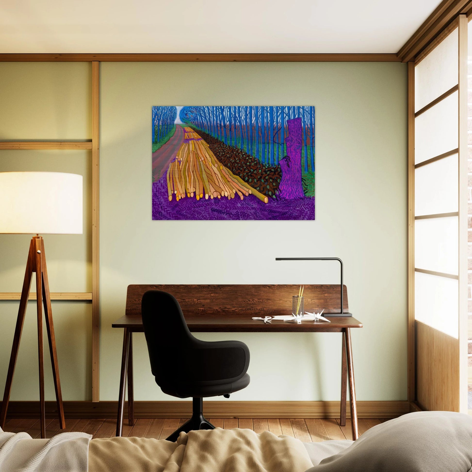 David Hockney - David Hockney Brushed Aluminum Print - 70x100 cm / 28x40 inches | David Hockney Aluminum Print | David Hockney Prints