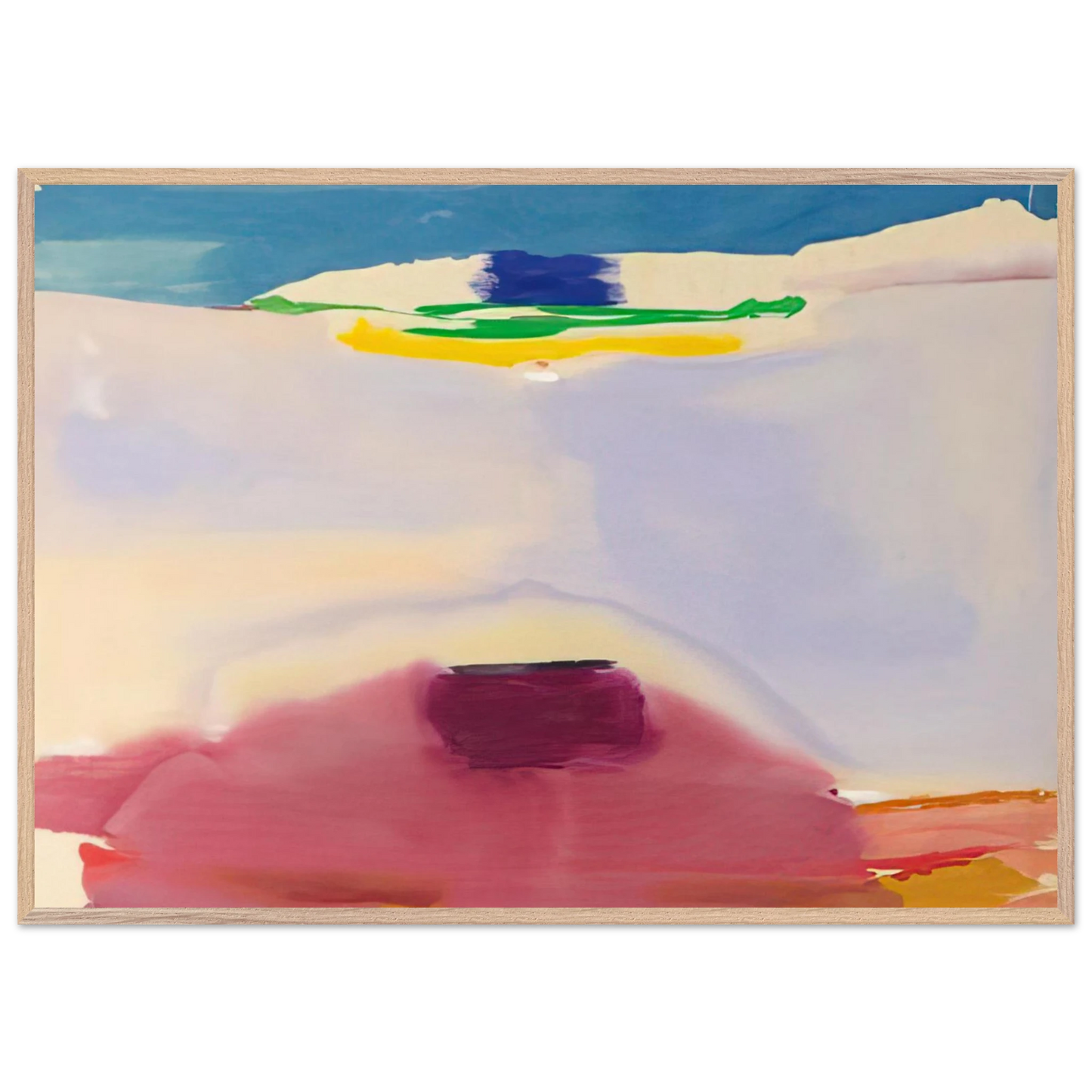 Helen Frankenthaler - Leveling - 1973 Wall art - 27x35 cm / 11x14 inches - Premium Wooden Framed Poster With Fine Art Paper - Wood frame