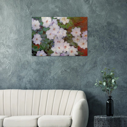 Clematis - claude monet Brushed Aluminum Print - 70x100 cm / 28x40 inches | claude monet Aluminum Print | claude monet Prints