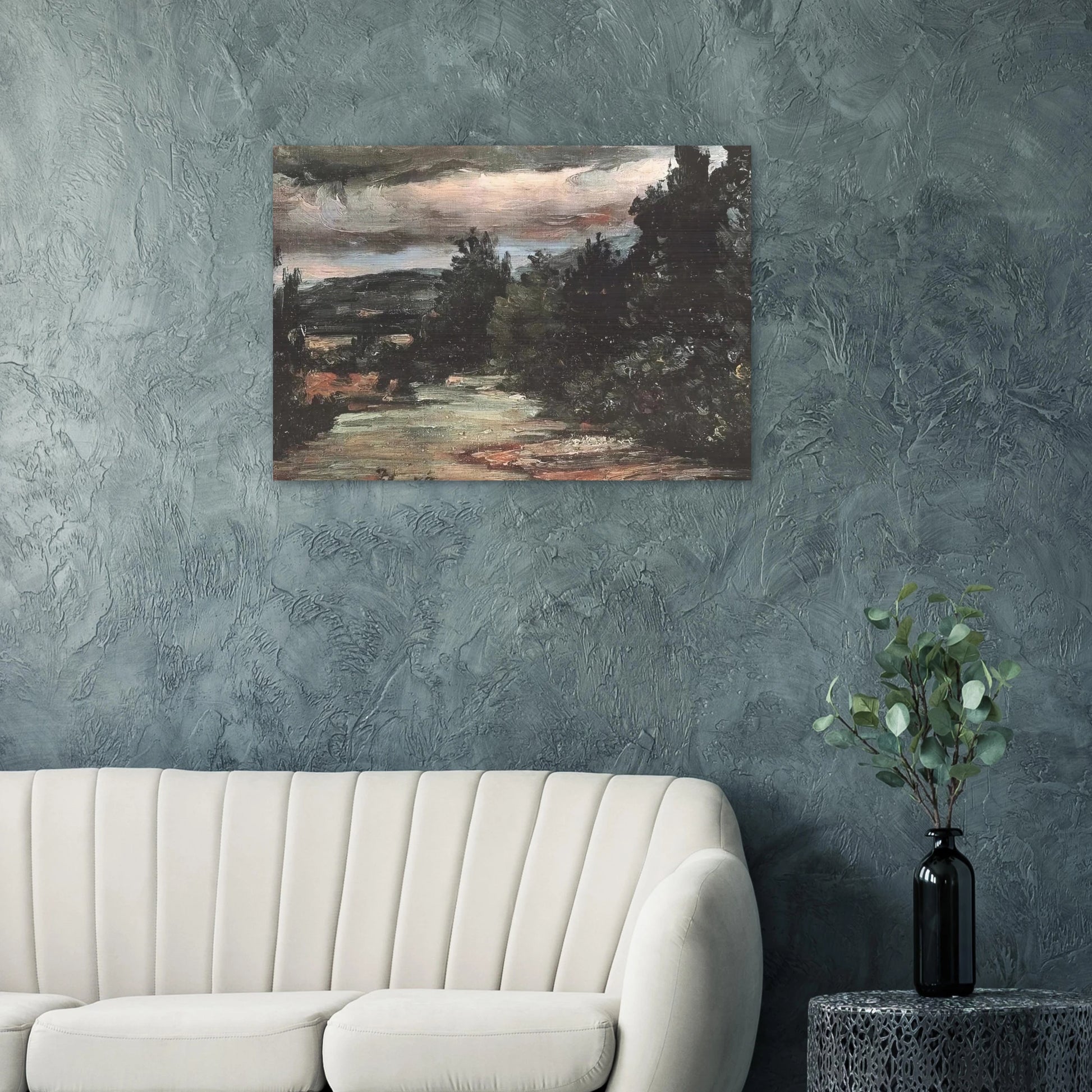 River in the plain - Paul Cézanne Brushed Aluminum Print - 70x100 cm / 28x40 inches | Paul Cézanne Aluminum Print | Paul Cézanne Prints