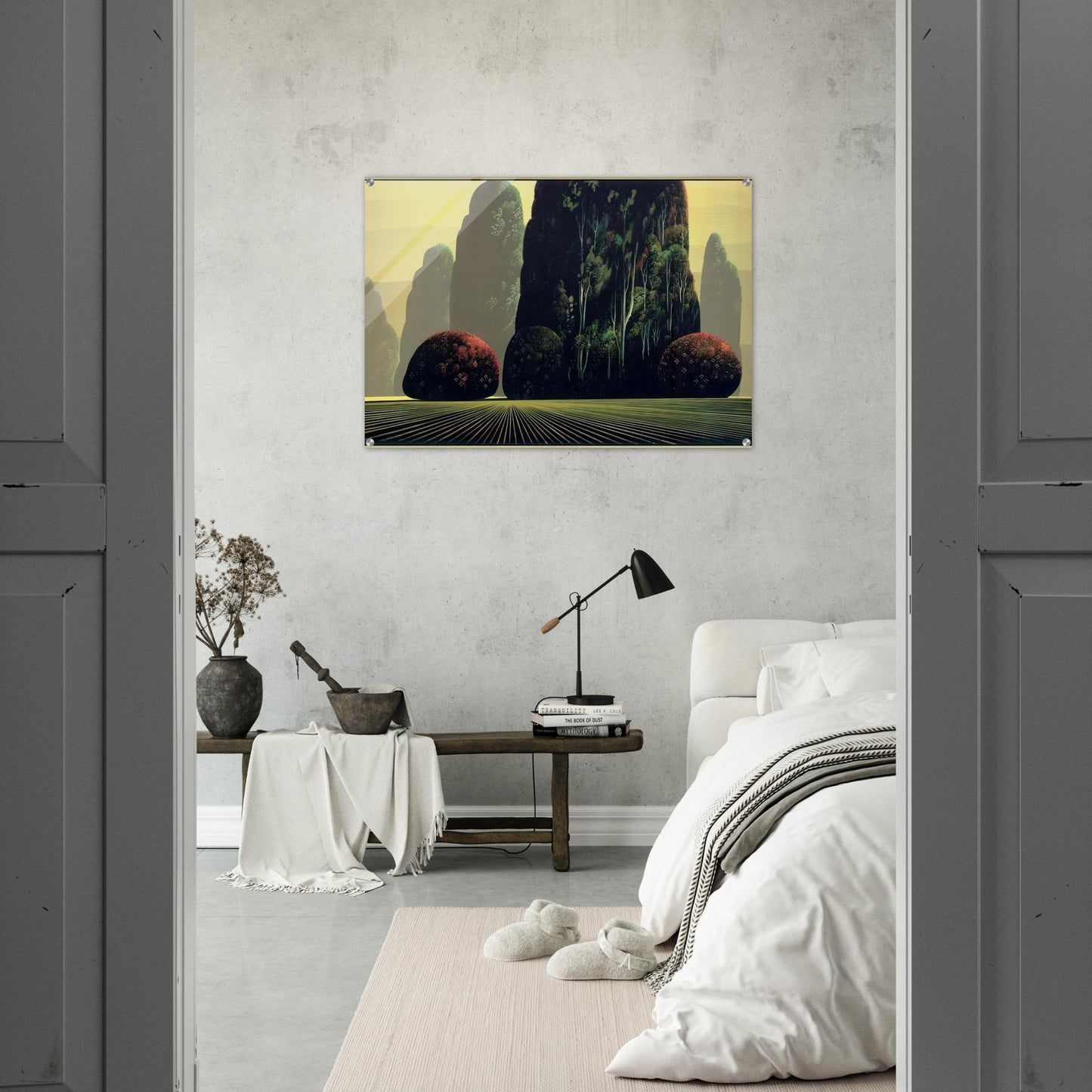 Autumn Eucalyptus - Eyvind Earle Acrylic Print - 70x100 cm / 28x40″ inches | Eyvind Earle Wall Art | Eyvind Earle Prints