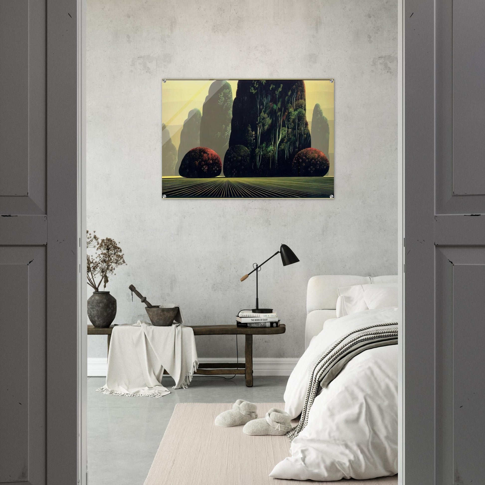 Autumn Eucalyptus - Eyvind Earle Acrylic Print - 70x100 cm / 28x40″ inches | Eyvind Earle Wall Art | Eyvind Earle Prints