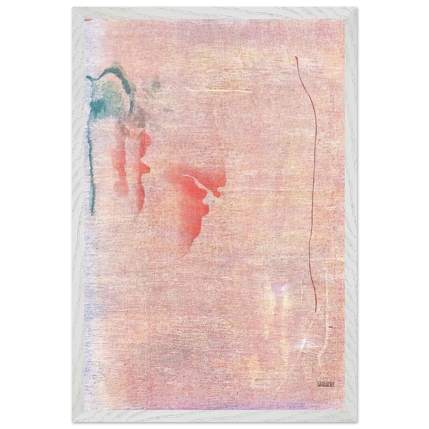 Helen Frankenthaler - Cedar Hill - 1983 Wall art - 50x70 cm / 20x28 inches - Premium Wooden Framed Poster With Fine Art Paper - Wood frame