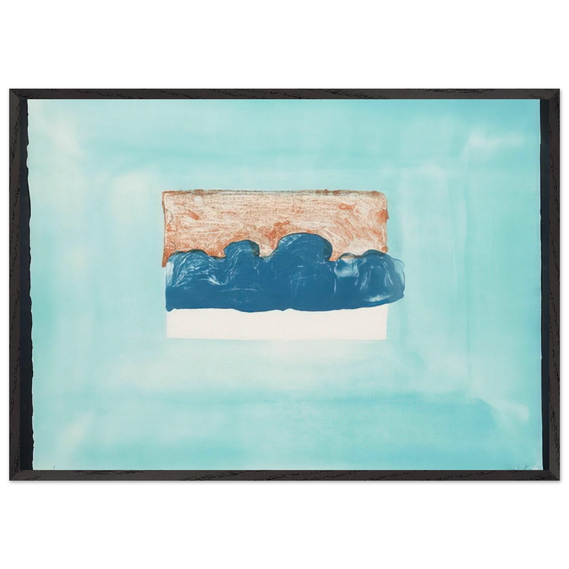 Untitled - 1976 N5 - Howard Hodgkin 70x100 cm / 28x40 inches Framed Art Print – Black Wooden Frame