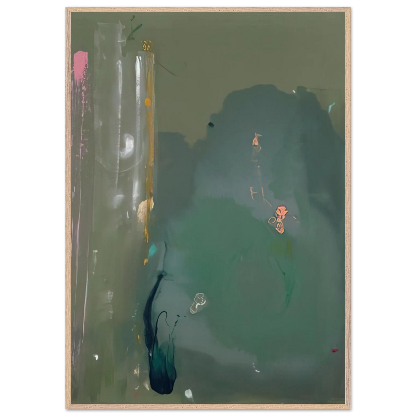 Helen Frankenthaler - CÃ´te d Argent - 1980 Wall art - A3 (29.7 x 42  cm) - Premium Wooden Framed Poster With Fine Art Paper - Black frame
