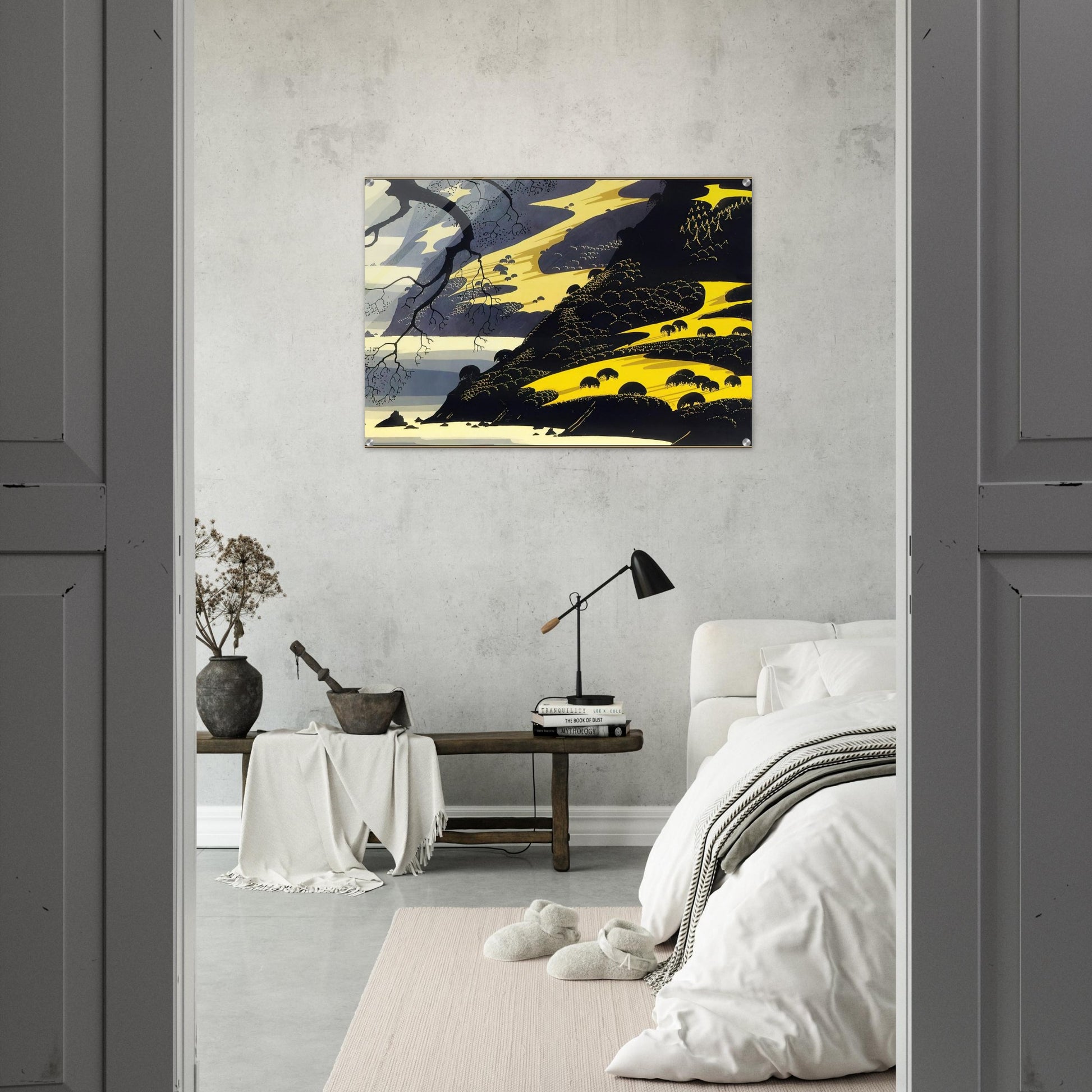 Coastal Fog - Eyvind Earle Acrylic Print - 70x100 cm / 28x40″ inches | Eyvind Earle Wall Art | Eyvind Earle Prints