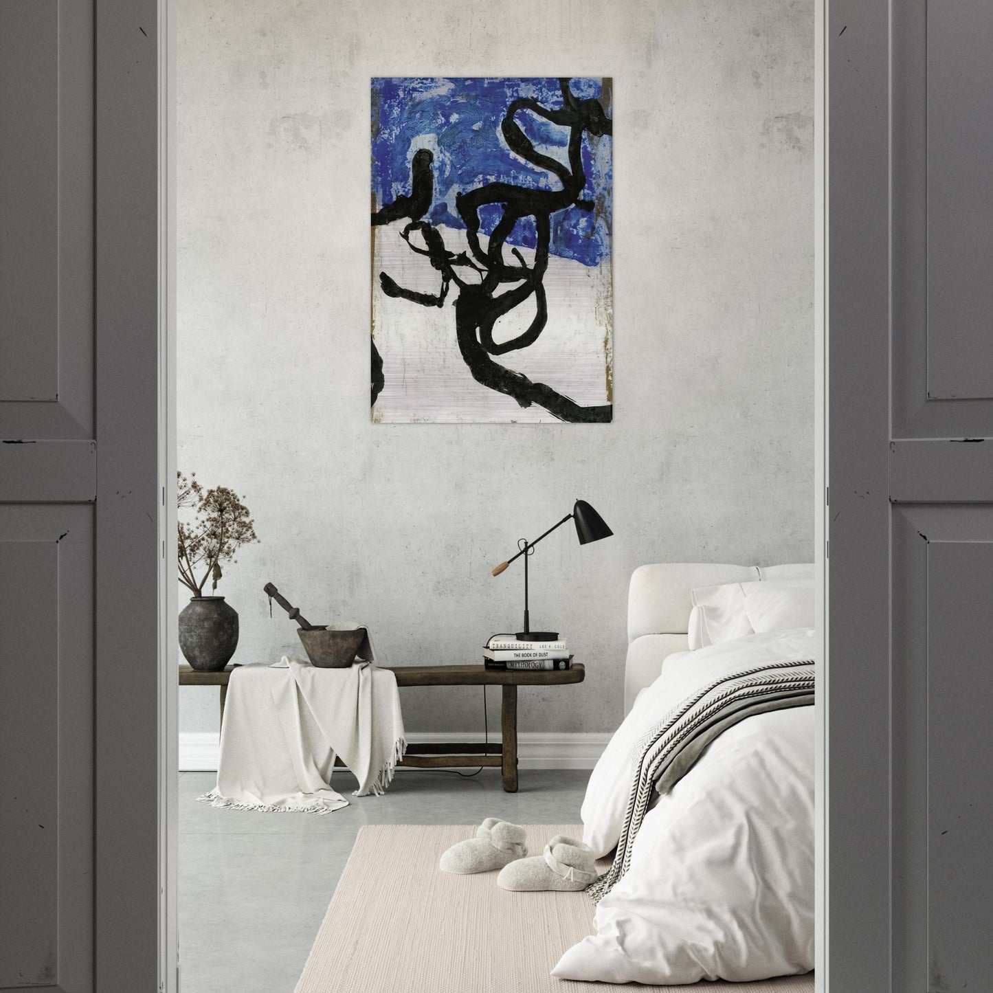 Untitled - Tachisme - Emil Schumacher Brushed Aluminum Print - 70x100 cm / 28x40 inches | Emil Schumacher Aluminum Print | Emil Schumacher Prints